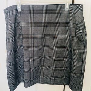 Apt. 9 Gray Checkered A-Line Skirt